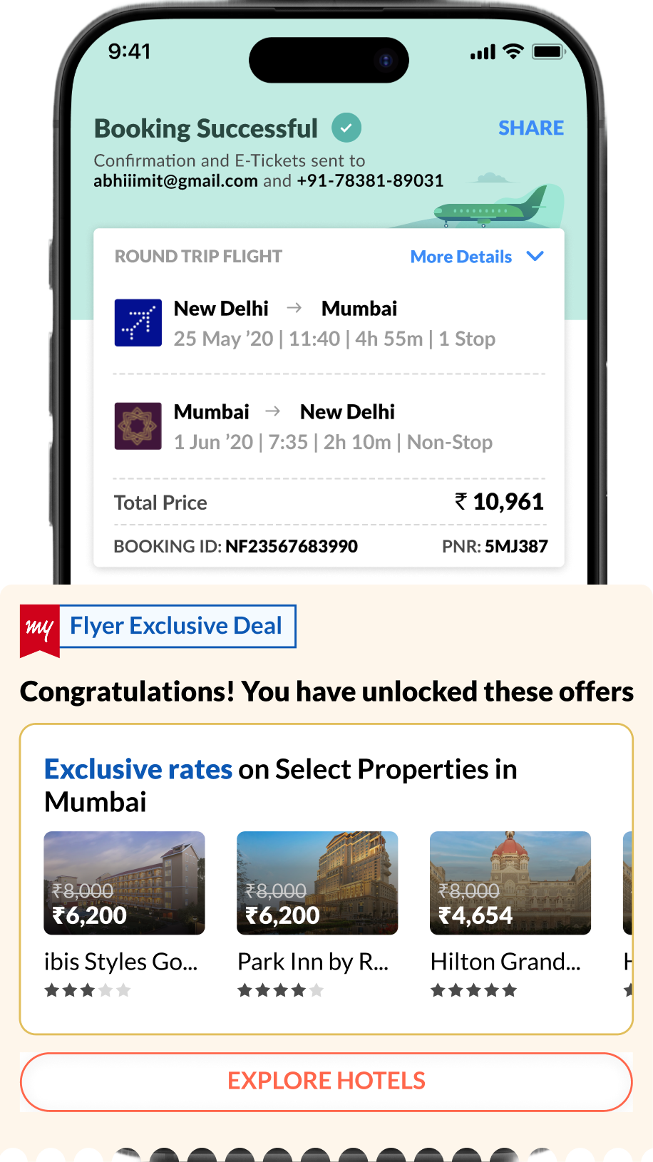 Expanded view of the existing hotel promotion banner